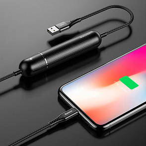 УМБ Power Bank (зовнішній акумулятор) для телефону Baseus Energy 2в1 2500 мАг Чорний (CALXU-01), фото 4
