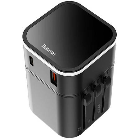 Універсальний зарядний пристрій (зарядка) для телефону Baseus Removable 2in1 Чорний (TZPPS-01), фото 1