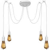 Люстра Паук на четыре лампы NL 149-4W MSK Electric белая
