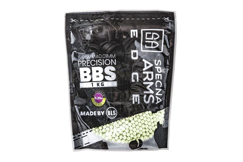Страйкбольні кулі Specna Arms by BLS Edge Precision 0.20g 1kg Tracer Green, фото 1