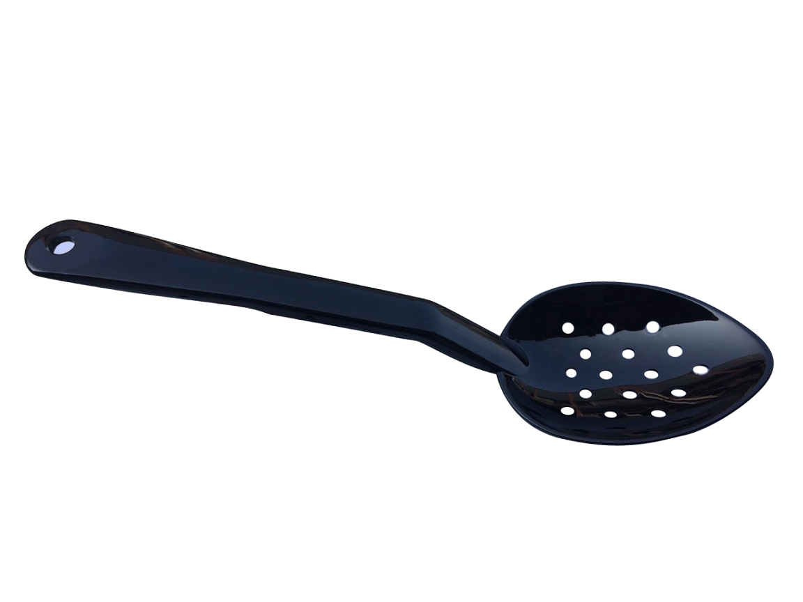 Ложка з отворами із полікарбонату 330*73 мм чорна