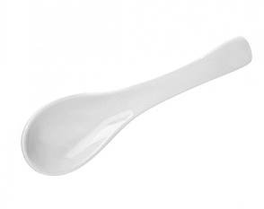 Ложка біла 145×42 мм із меламіну Ложка пластикова багаторазова Ложка для компліменту, фото 2
