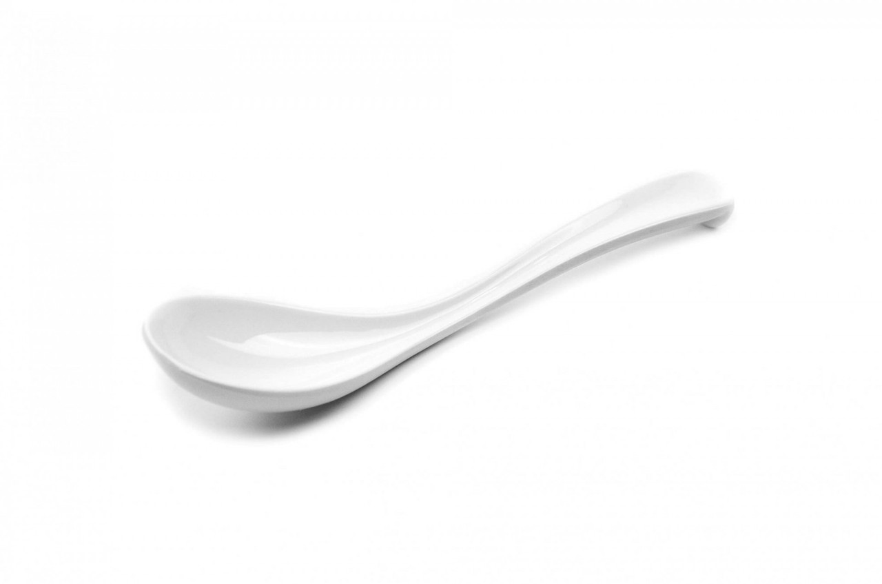 Ложка біла 172×40 мм із меламіну Ложка пластикова багаторазова Ложка для компліменту