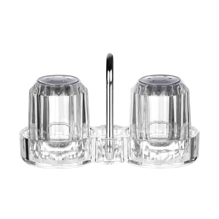 Набір для спецій 3 предмети 12*5*7 см акрил Набір сільничка та перечниця Сільнички пластикові Ємність для спецій