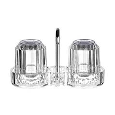 Набір для спецій 3 предмети 12*5*7 см акрил Набір сільничка та перечниця Сільнички пластикові Ємність для спецій