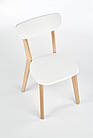 Стілець BUGGI Halmar бук/білий, фото 2