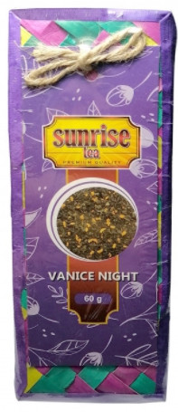 Чай чорний і зелений Sunrise Венеціанська ніч із полуницею, манго й ананасом 60 г, фото 1