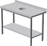 Стол для сбора отходов из нержавеющей стали 1000х600х850 мм, фото 2