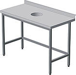 Стіл для збору відходів з полицею з нержавіючої сталі 2000х600х850 мм, фото 2