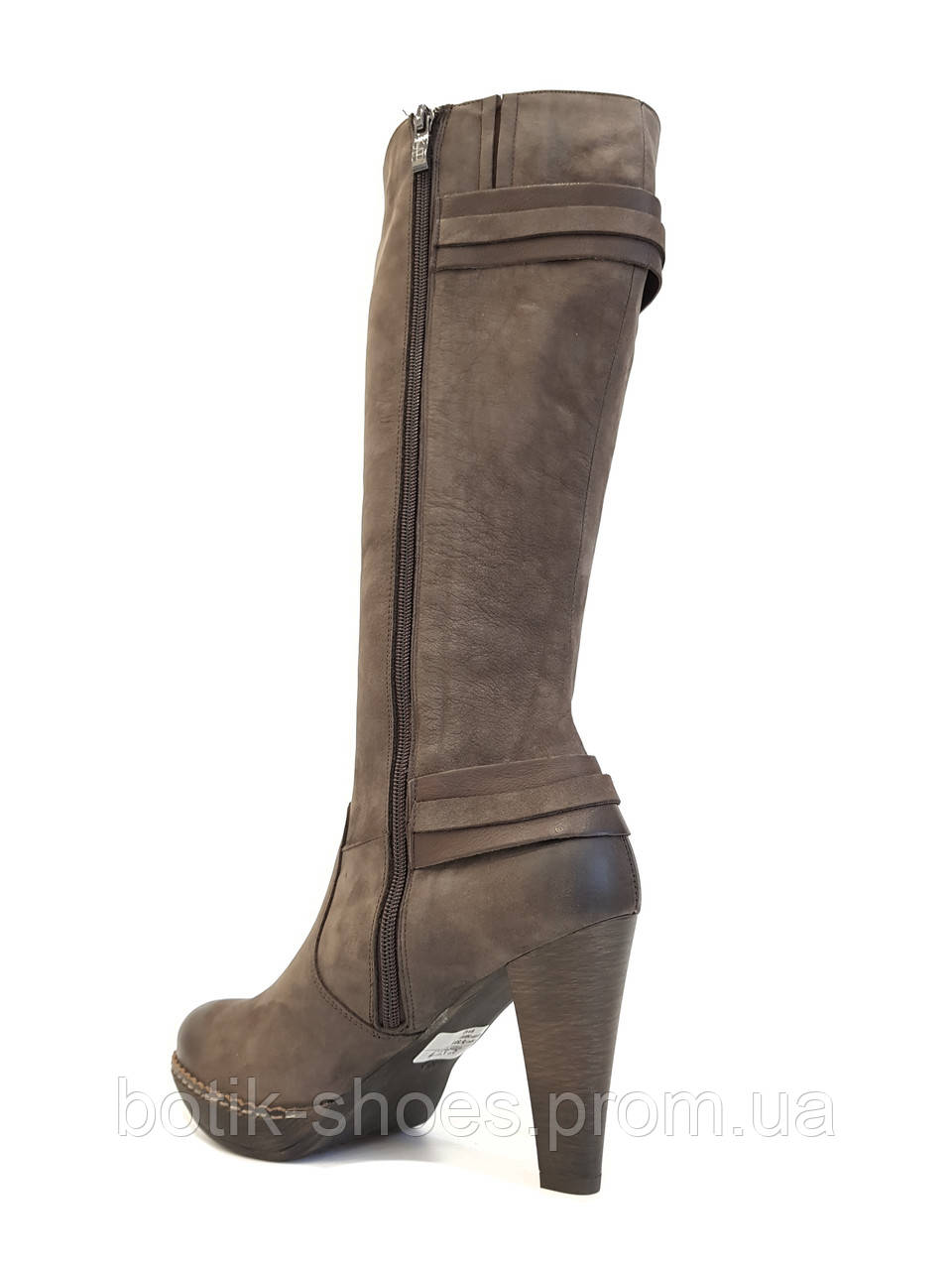 Женские сапоги из натуральной кожи на каблуке весенние осенние модельные качественные 38 размер Kati 5351 2023 - фото 4 - id-p233308469