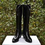 Шкіряні ADAMS чоботи на підборах Чорний, фото 2