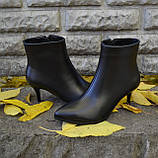 Шкіряні черевики ADAMS на шпильці, фото 4