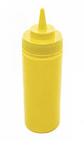 Бутылка для соусов с мерной шкалой желтая 360 мл