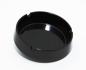 Попільничка кругла відкрита 9 x 2.6 см чорна, фото 2