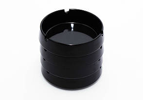 Попільничка кругла відкрита 9 x 2.6 см чорна, фото 3