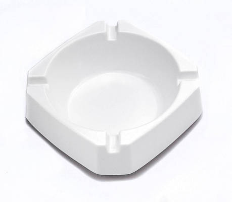 Попільничка квадратна відкрита 92×92×30 мм біла, фото 1