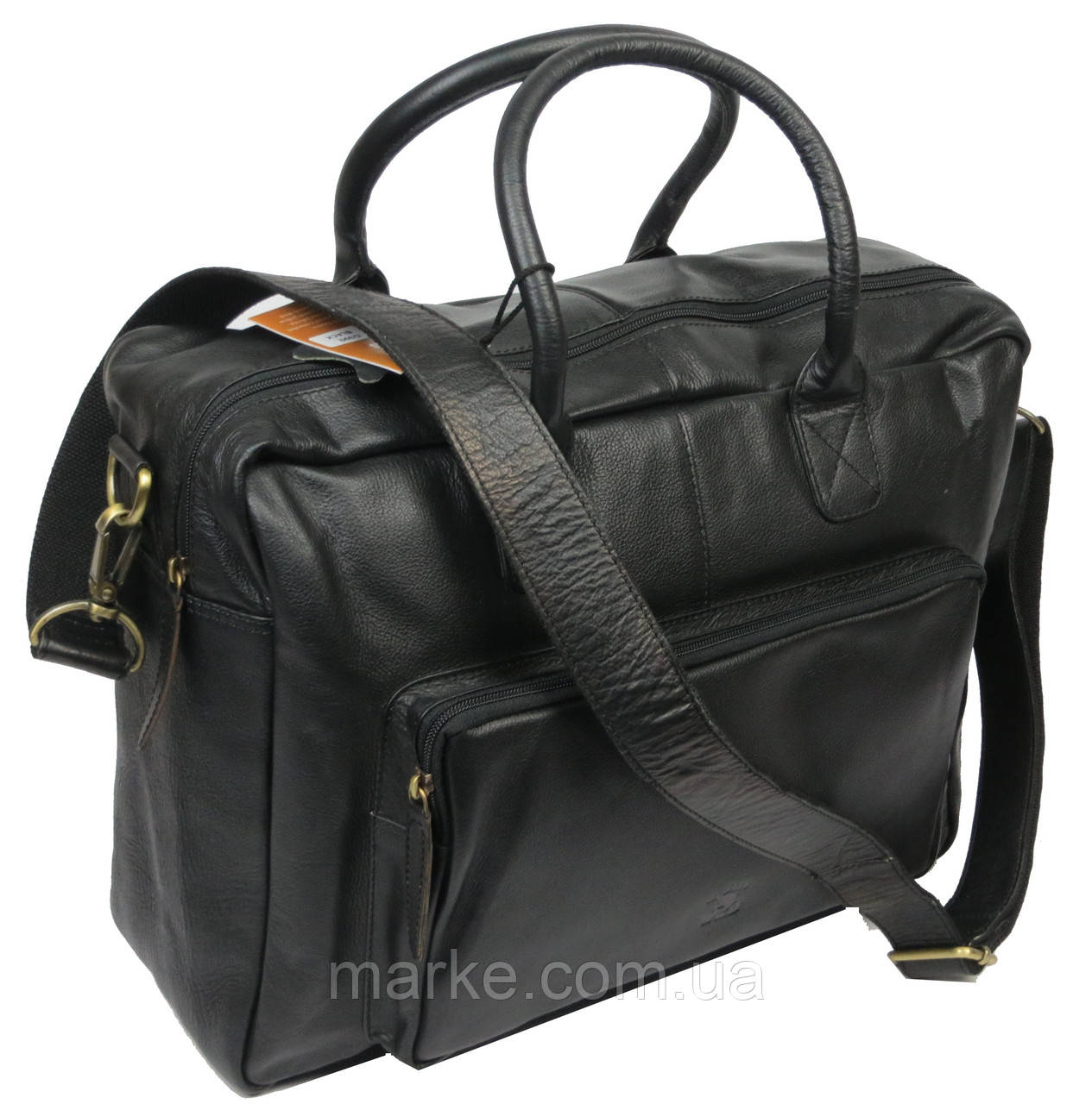 Дорогенька шкіряна сумка саквояж 20 л Always Wild 0399-8662 чорна