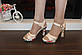 Босоніжки жіночі бежеві на підборах Б1062, фото 5