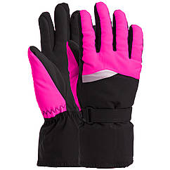Рукавички гірськолижні жіночі Zelart Snow Gloves B-3989 розмір M-L Pink-Black-White