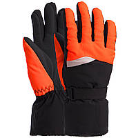 Перчатки горнолыжные женские Zelart Snow Gloves B-3989 размер M-L Orange-Black-White