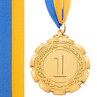 Медаль спортивна зі стрічкою (1 шт) d = 65 мм C-6861,