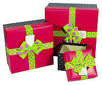 Коробки подарочные квадратные, в наборе -3шт., Unison, 0806-1