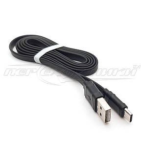 Кабель Type-C to USB 2.0 (висока якість + ) прогумований, чорний, 1 м, фото 4