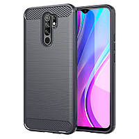 Чохол Lenuo Carbon Fiber для Redmi 9 Gray