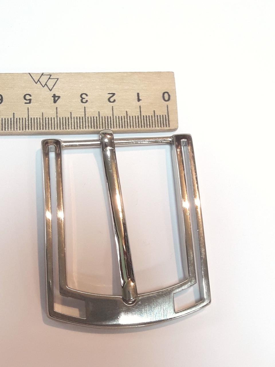 Пряжка металева для ремінця чоловіча. 4 см. Нікель