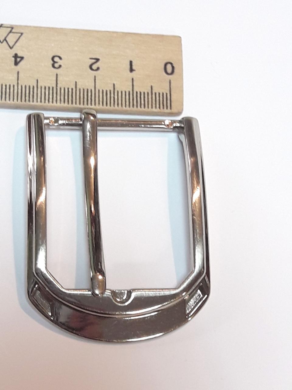 Пряжка металева для ремінця чоловіча. 3,5 см. Нікель