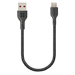 Кабель Promate PowerBeam-25i USB-Lightning 2.4А 0.25 м Black (powerbeam-25i.black)