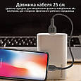 Кабель Promate PowerBeam-25i USB-Lightning 2.4А 0.25 м Black (powerbeam-25i.black), фото 5