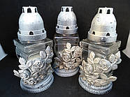 Лампадки свічки скло квадратні з трояндами 18 годин, фото 5