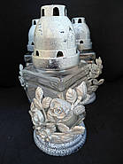 Лампадки свічки скло квадратні з трояндами 18 годин, фото 2