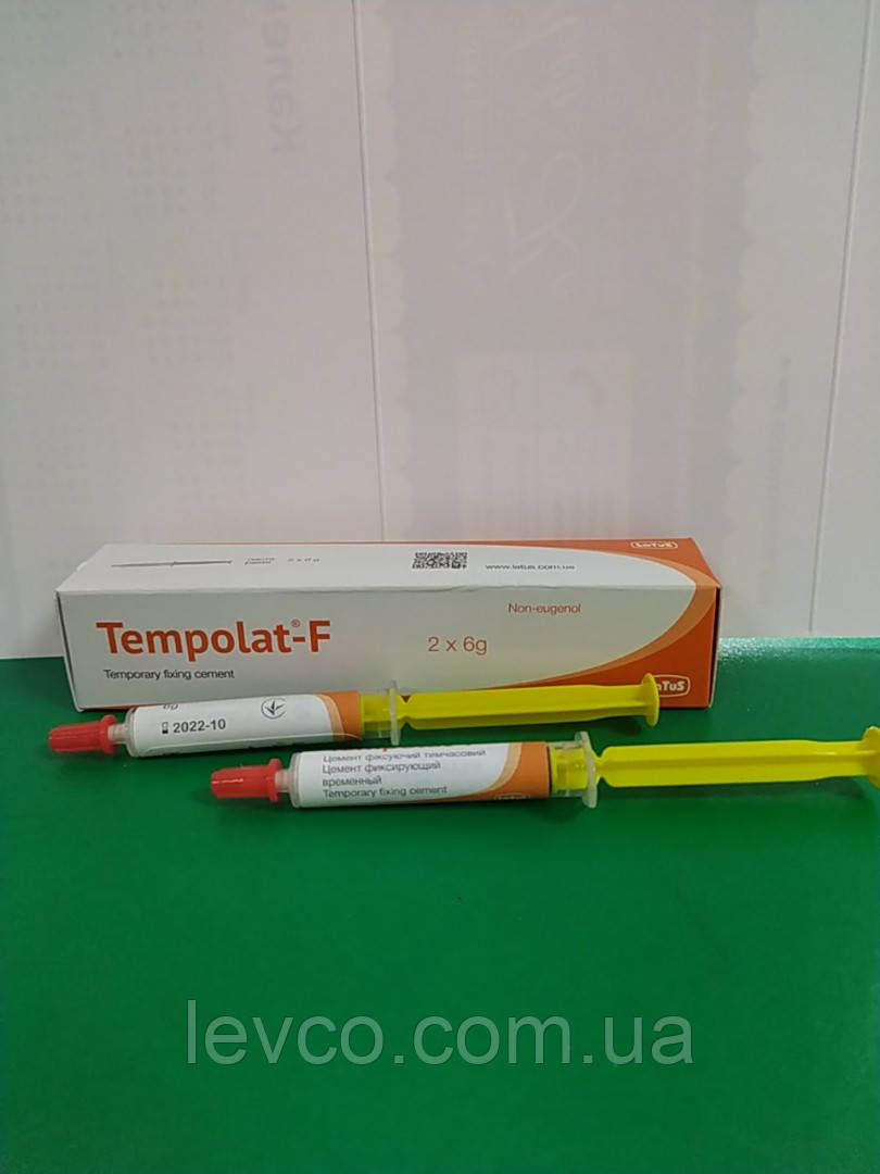 ТЕМПОЛАТ-Ф ПАСТА ДЛЯ ТИМЧАСОВОЇ ФІКСАЦІЇ 2*6 ГР ЛАТУС, фото 1