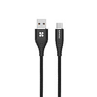 Кабель Promate сCord-1 USB - USB Type-C 3А 1 м Black (ccord-1.black)