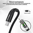 Кабель Promate сCord-1 USB - USB Type-C 3А 1 м Black (ccord-1.black), фото 3