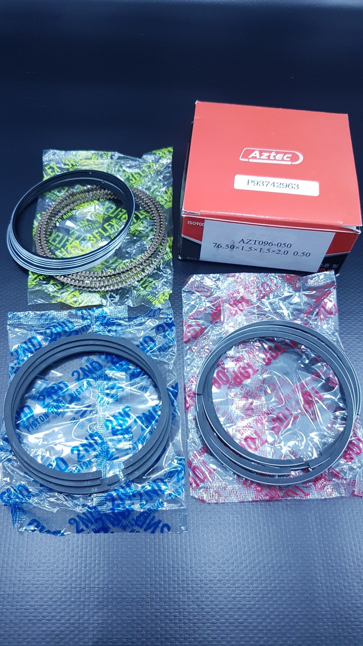 Кільця поршневі Авео 1,5. (+0,5) 76,5 AZTEK Корея, фото 1