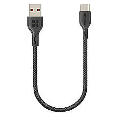 Кабель Promate PowerBeam-25C USB-USB Type-C 3А 0.25 м Black (powerbeam-25c.black)