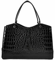 Женская кожаная сумка Мон-Март черная