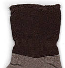 Шкарпетки жіночі махра з відворотом зимові Смалій Рубіжне Україна 23-25 розмір колір капучіно з оленями, фото 2