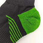 Шкарпетки жіночі, махровый след, "Полосочка", треккинговая резинка, SOCKS, р25-27, с цветной пяткой, темное, фото 3