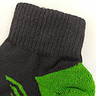 Шкарпетки жіночі, махровый след, "Полосочка", треккинговая резинка, SOCKS, р25-27, с цветной пяткой, темное, фото 4