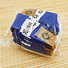 Шкарпетки жіночі махрові високі з малюнком Рубіж-текс 23-25р орнамент сині 20038205, фото 7