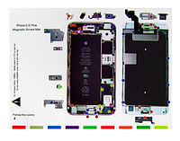 Магнитный мат MECHANIC iP6s Plus для раскладки винтов и запчастей при разборке iPhone 6s Plus