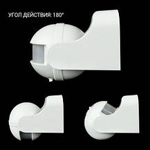 Датчик руху інфрачервоний BIOM IRM-04W max 1200Вт 180° IP20, настінний, білий, фото 5