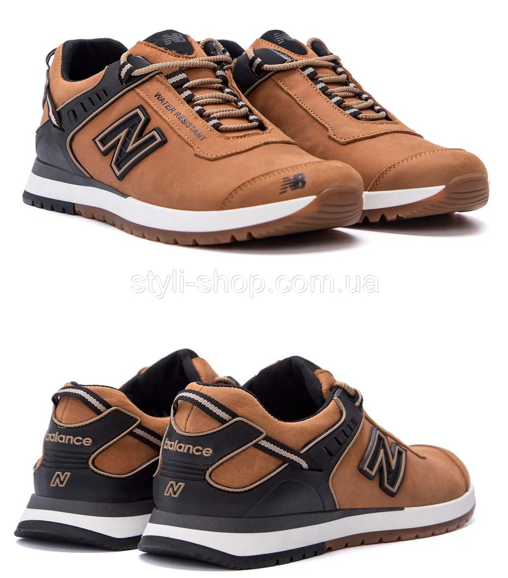 Чоловічі шкіряні кросівки NB Clasic, чоловічі спортивні туфлі чорні, кеди повсякденні. Чоловіче взуття, фото 1