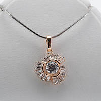 Кулон XUPING Віяло 25х18 мм Позолота Вставки Цирконій