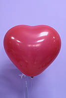 Воздушный шар 10 дюймов в форме сердце красный пастель большой 1шт