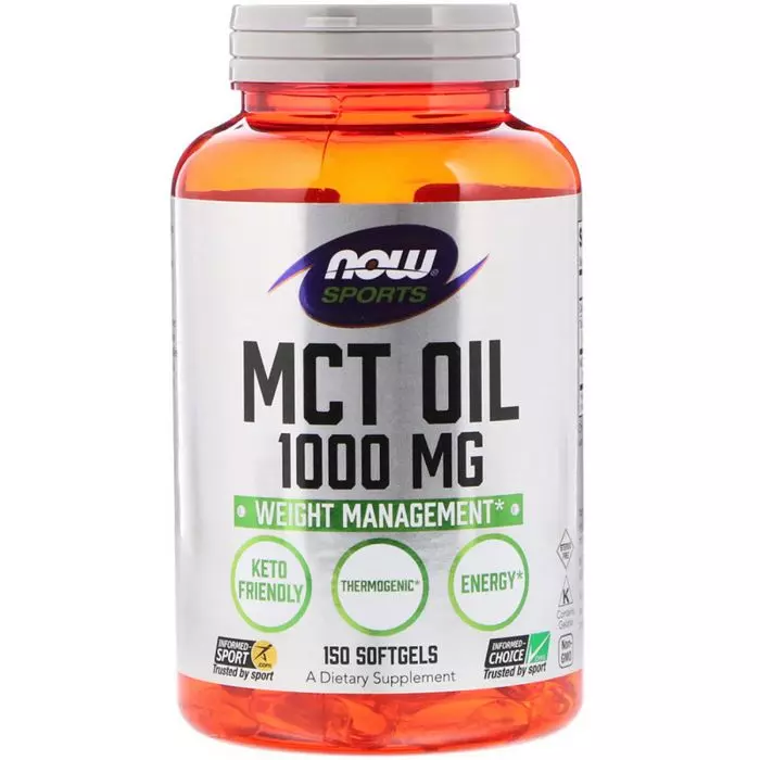 Масло МСТ, MCT Oil, Now Foods, 1000 мг, 150 желатинових капсул, фото 1